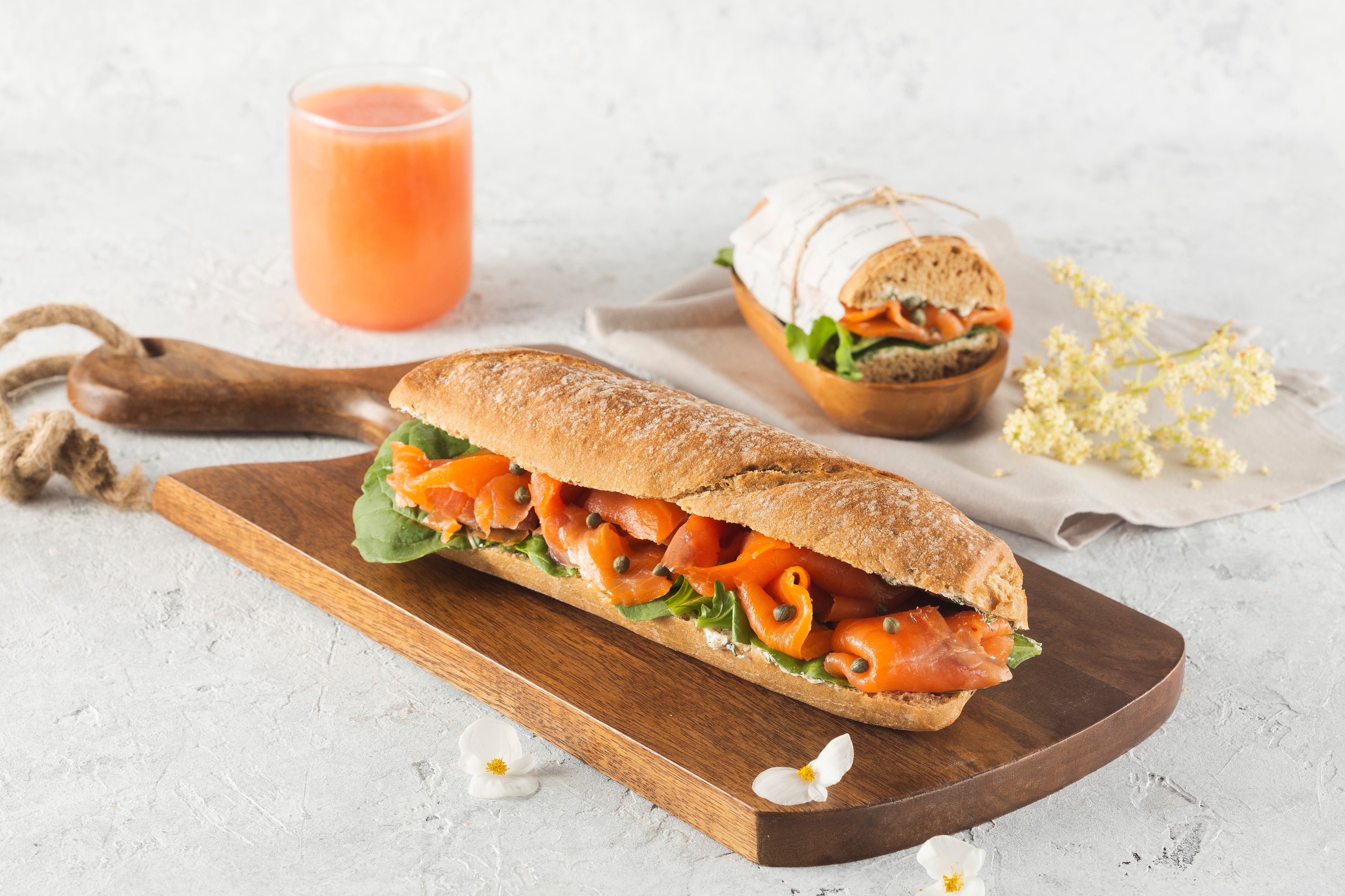 Smoked Salmon & Cream Cheese Sandwich